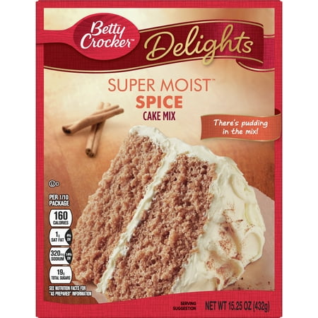 Betty Crocker Delights Super Moist Spice Cake Mix, 15.25 oz.