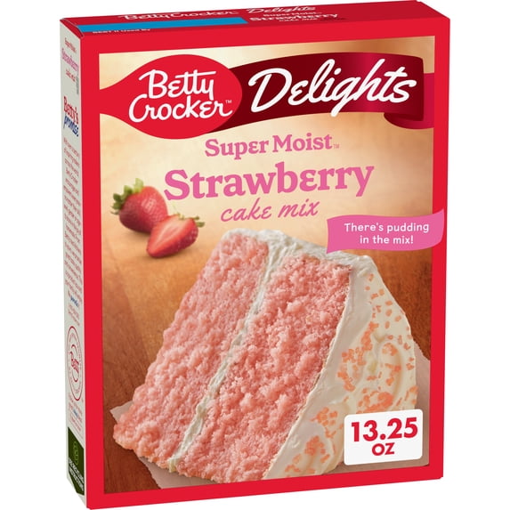 Betty Crocker Delights Super Moist Strawberry Cake Mix, 13.25 oz
