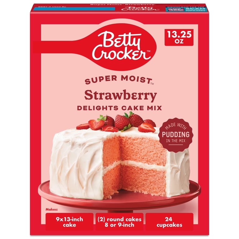 Betty Crocker Super Moist ケーキミックス Betty Crocker Strawberry Cake Mix 13.25 oz Moist and Versatile for
