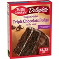 thumbnail image 1 of Betty Crocker Delights Super Moist Triple Chocolate Fudge Cake Mix, 13.25 oz pack of 2, 1 of 5