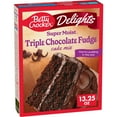 thumbnail image 1 of Betty Crocker Delights Super Moist Triple Chocolate Fudge Cake Mix, 13.25 oz, 1 of 11