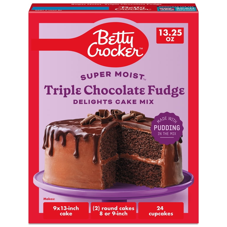 Betty Crocker Triple Chocolate Fudge Cake Mix 13.25 oz Super Moist