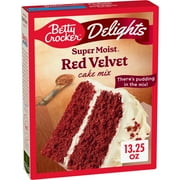 Betty Crocker Delights Super Moist, Red Velvet, Cake Mix, 13.25 oz