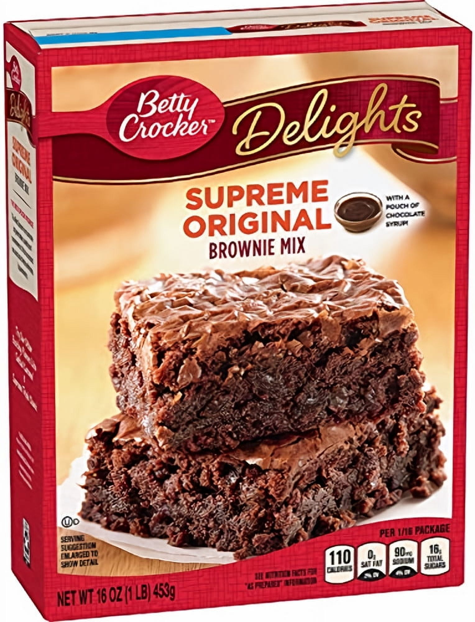 Betty Crocker Delights Supreme Original Brownie Mix (Pack of 18)