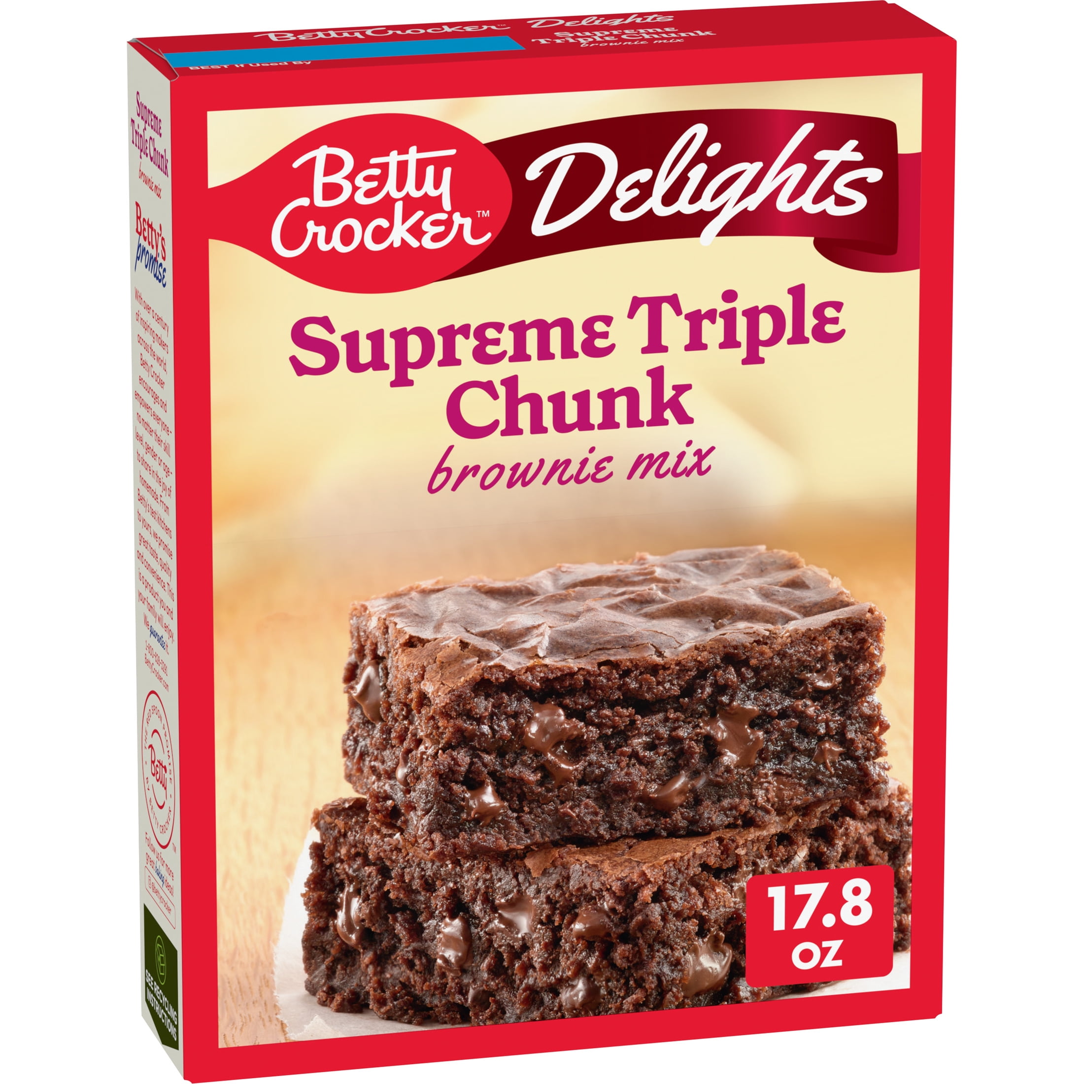 Betty Crocker Delights Supreme Triple Chunk Brownie Mix, 17.8 oz
