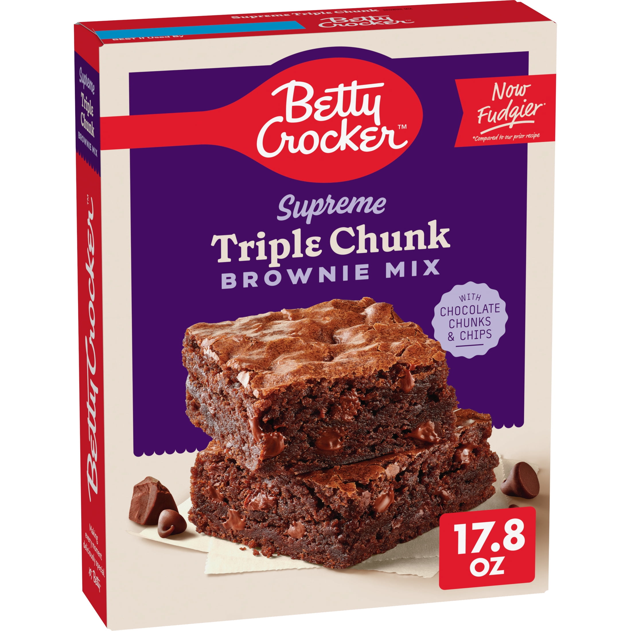 Betty Crocker Triple Chunk Supreme Brownie Mix, 17.8 oz