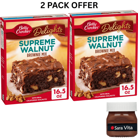 Betty Crocker Delights Supreme Walnut Brownie Mix, 16.5 oz.