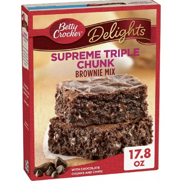 Betty Crocker Delights Triple Chunk Supreme Brownie Mix 17.8 oz Box (Pack of 3)