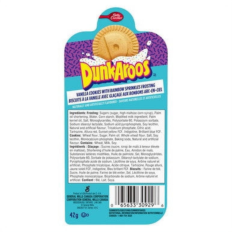 Betty Crocker DunkAroos, Vanilla Cookies with Rainbow Sprinkle Frosting