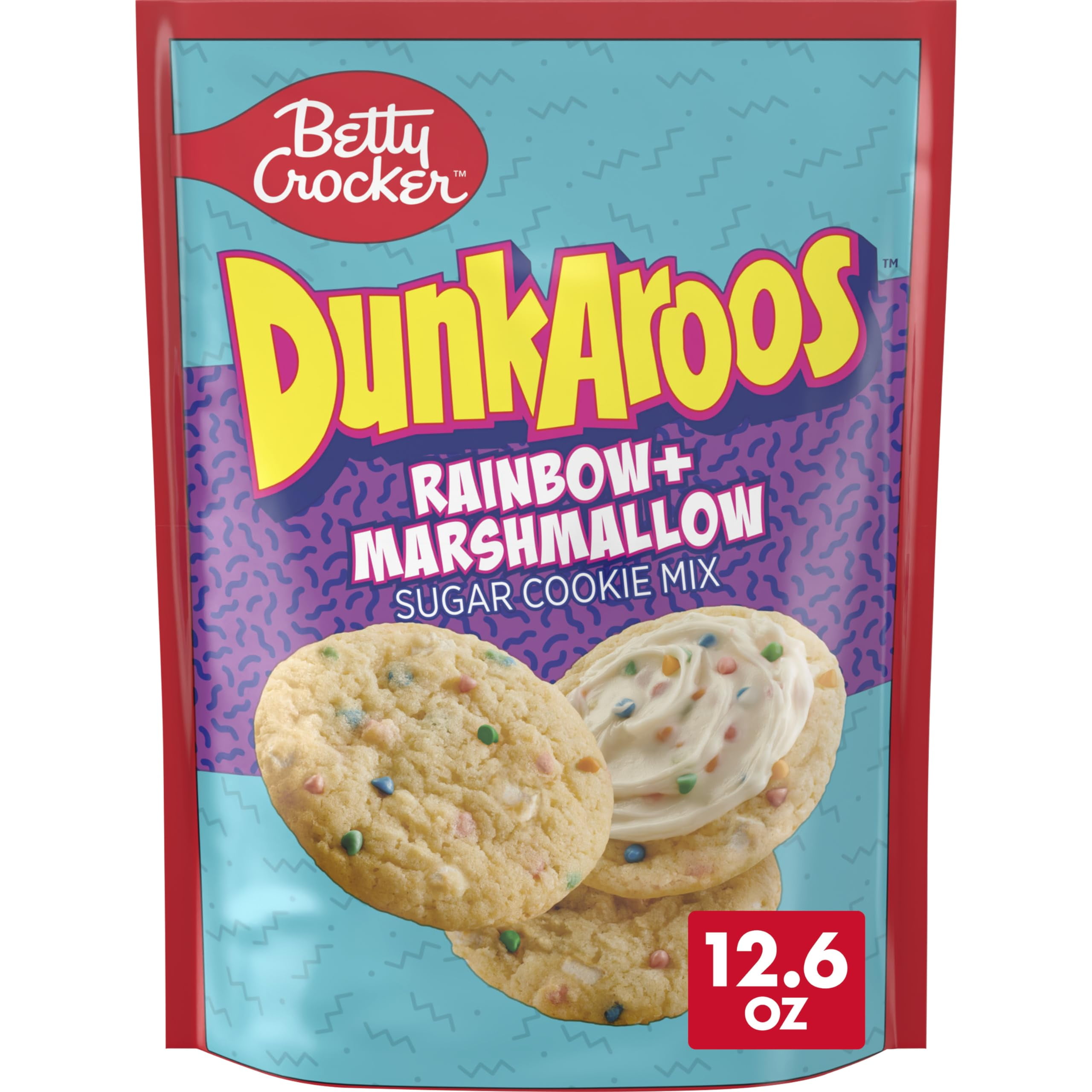 Betty Crocker Dunkaroos Sugar Cookie Mix, Rainbow + Marshmallow, 12.6 oz