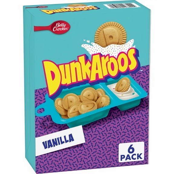 Betty Crocker Dunkaroos Vanilla Cookies and Rainbow Chip Frosting (Pack of 24)