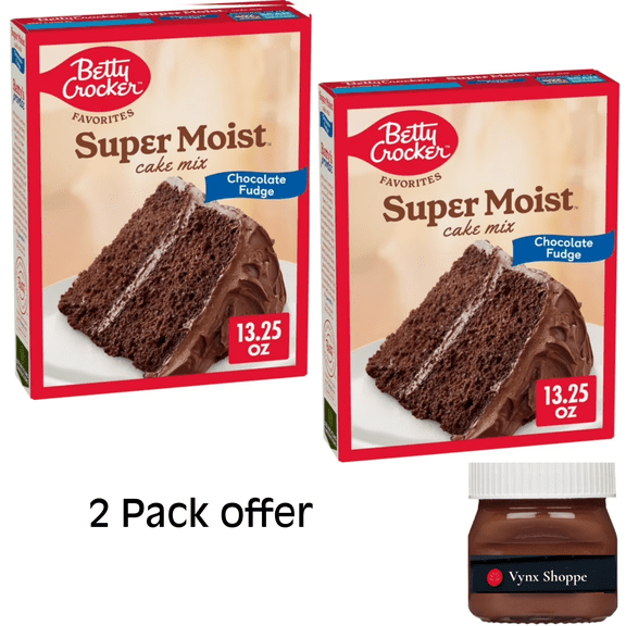 Betty Crocker Favorites Super Moist Chocolate Fudge Cake Mix, Holiday Baking, 13.25 oz