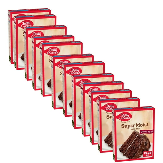 Betty Crocker Favorites Super Moist Devil's Food Cake Mix, 13.25 oz, Pack of 12