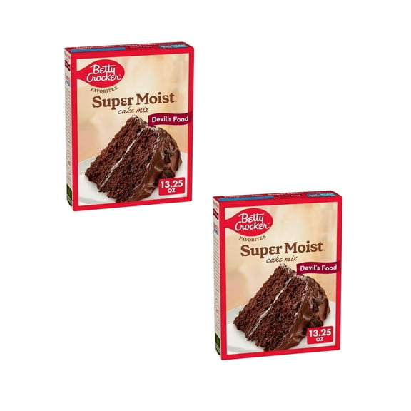 Betty Crocker Favorites Super Moist Devil's Food Cake Mix, 13.25 oz, Pack of 2