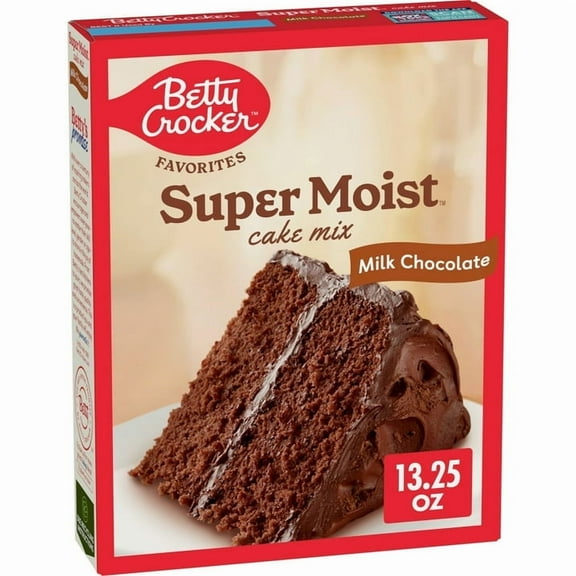 Betty Crocker Favorites Super Moist Milk Chocolate Cake Mix, 13.25 oz, Pack of 2