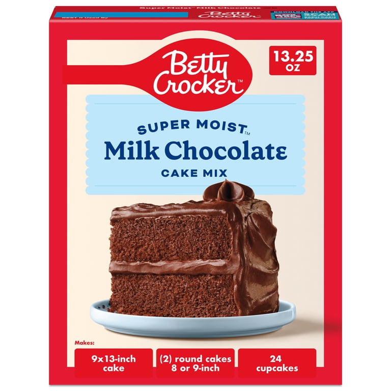 Betty Crocker Super Moist ケーキミックス Betty Crocker Milk Chocolate Cake Mix 13.25 oz, Moist and