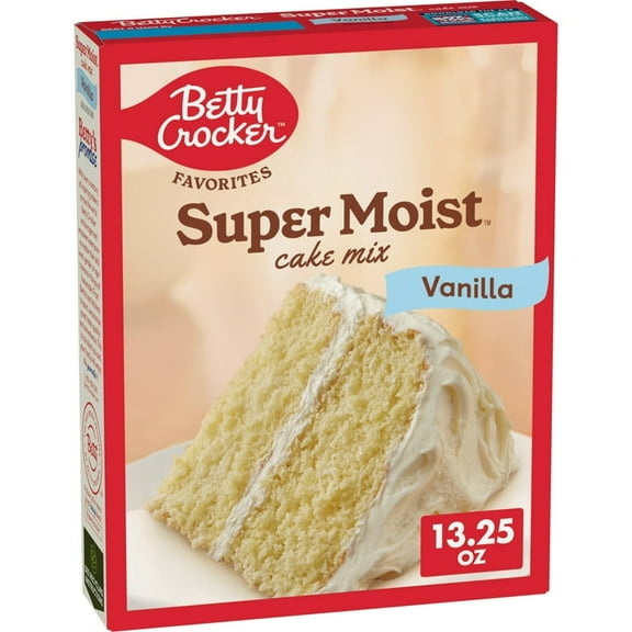 Betty Crocker Favorites Super Moist Vanilla Flavored Cake Mix, 13.25 oz, Pack of 2