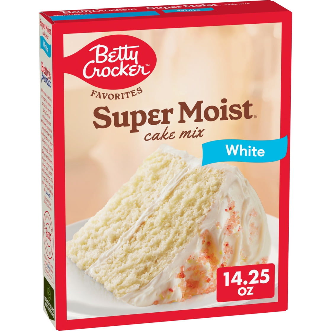 Betty Crocker Favorites Super Moist White Cake Mix, Holiday Baking, 14.25 oz