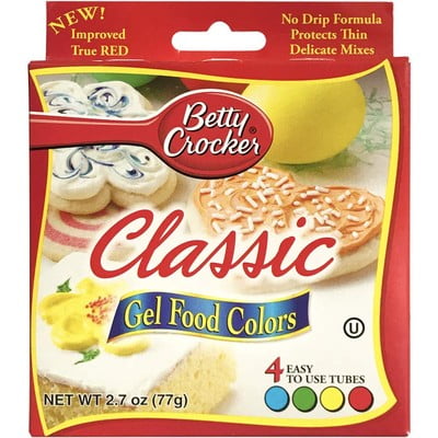 Betty Crocker Food 4 Color Gel Classic 2.7 oz (Pack of 12)