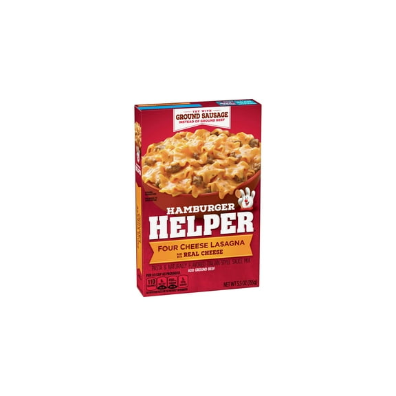 Betty Crocker Four Cheese Lasagna Hamburger Helper 5.5 oz (Pack of 16)