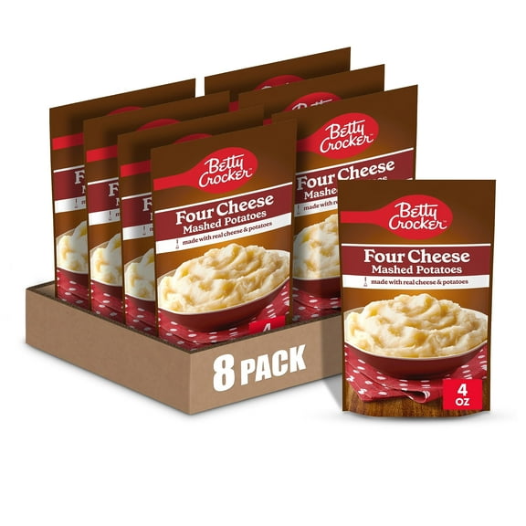 Betty Crocker Four Cheese DHF10Mashed Potatoes, 4 ounces (Pack of 8)