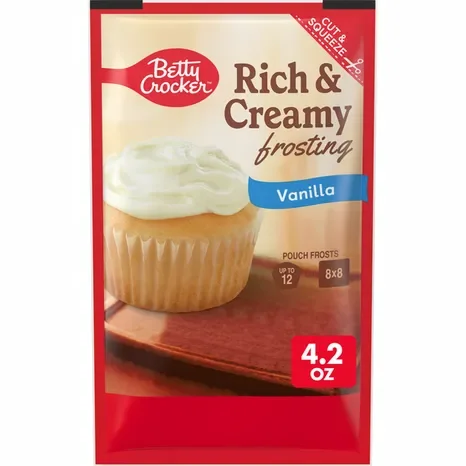 Betty Crocker Frosting, Vanilla, Rich & Creamy, 4.2 oz (Pack of 2)