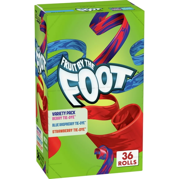Betty Crocker Fruit By The Foot Strawberry/Berry Tie-Dye/Color By The Foot, 36 ct, 27 oz