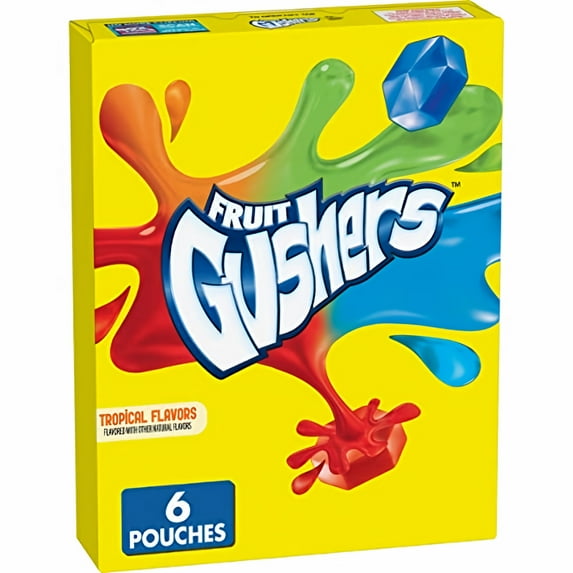Betty Crocker Fruit Gushers Fruit Snacks, Tropical Flavors (Pack of 84)