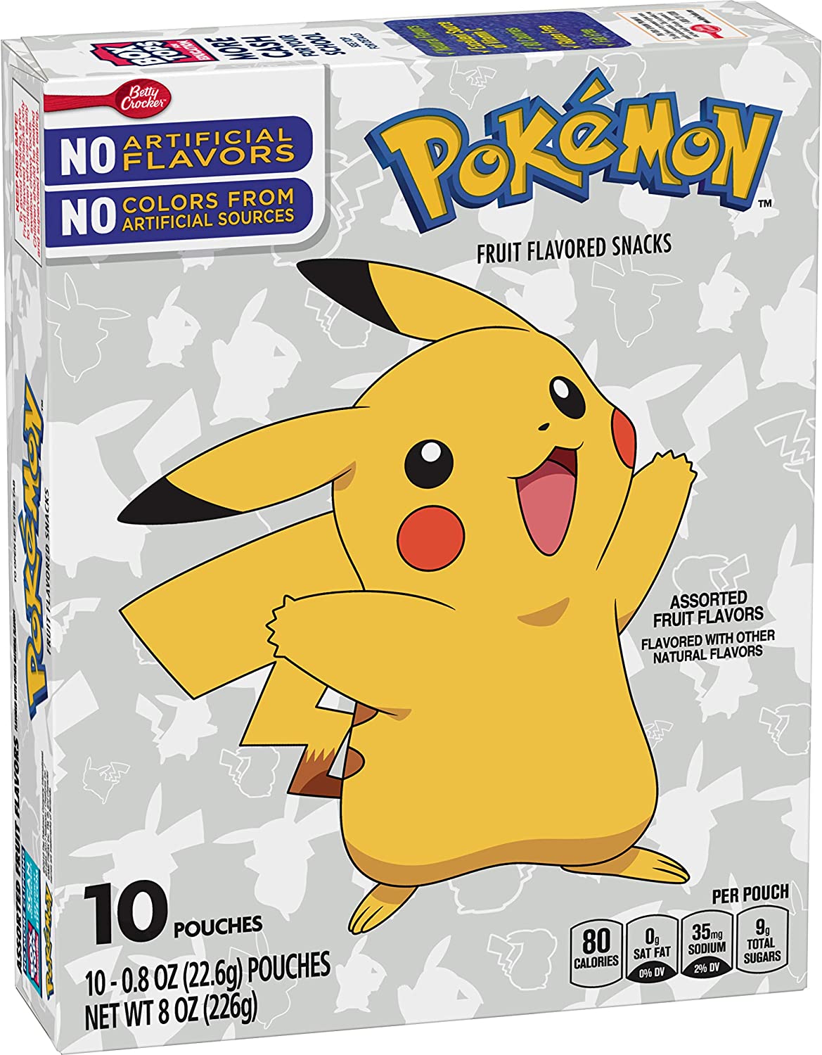 Betty Crocker Fruit Snacks Pokemon Fruit Flavored Snacks Pouches, 10 ct