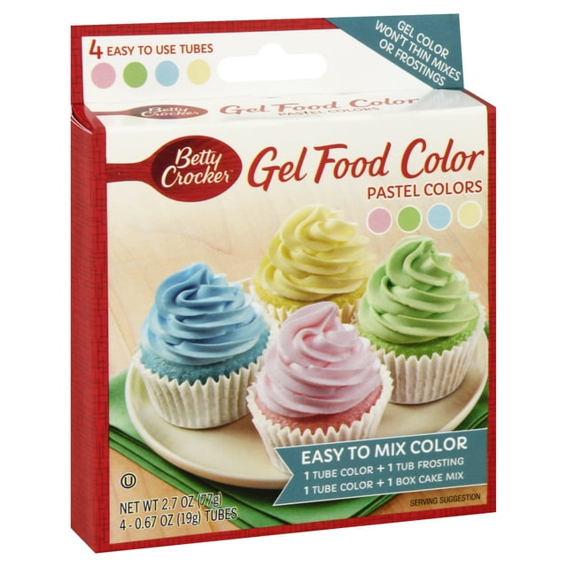 Betty Crocker Gel Food Color, Pastel Colors, 2.7 Ounces