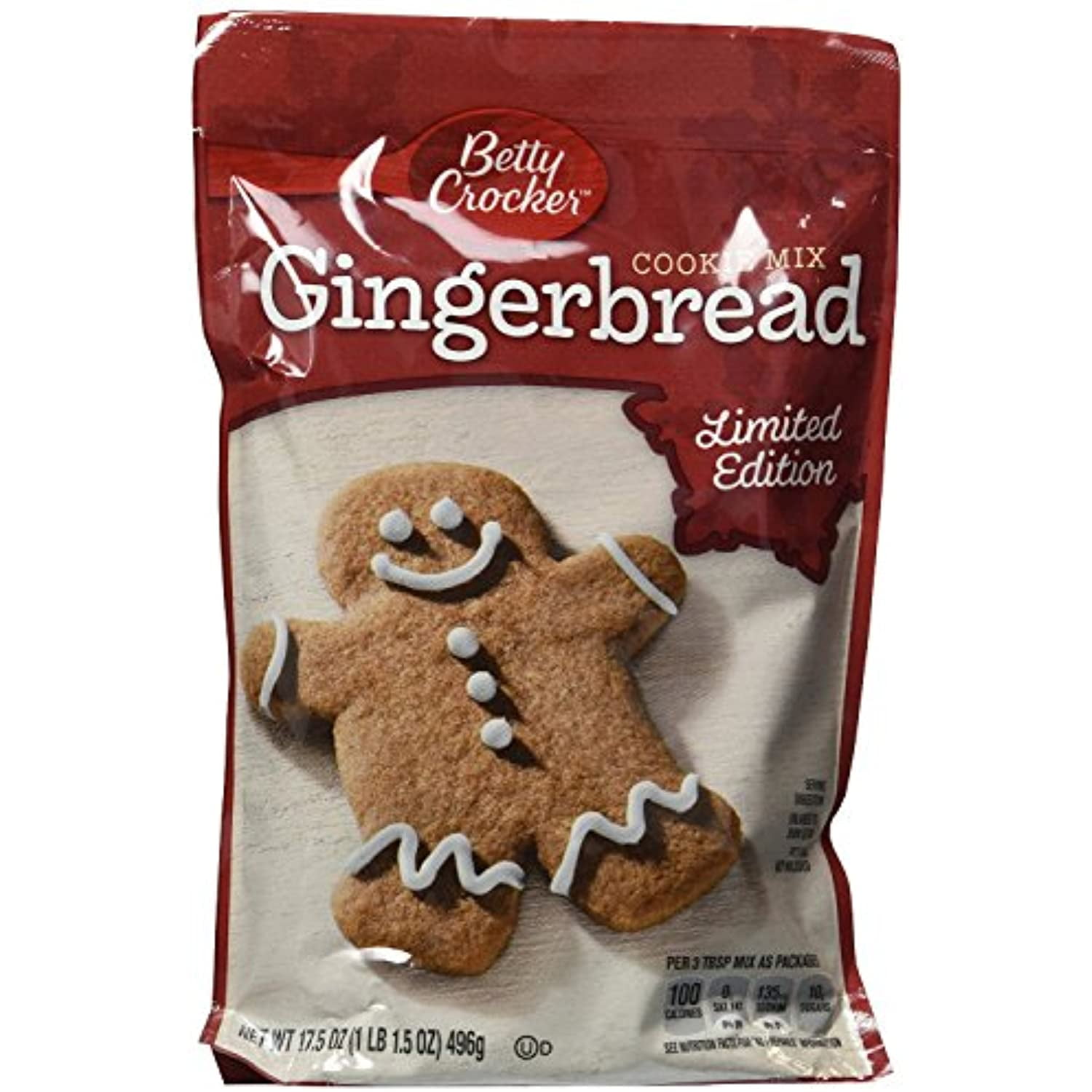 Betty Crocker Gingerbread Cookie Mix 17.5 Oz (Pack Of 4)