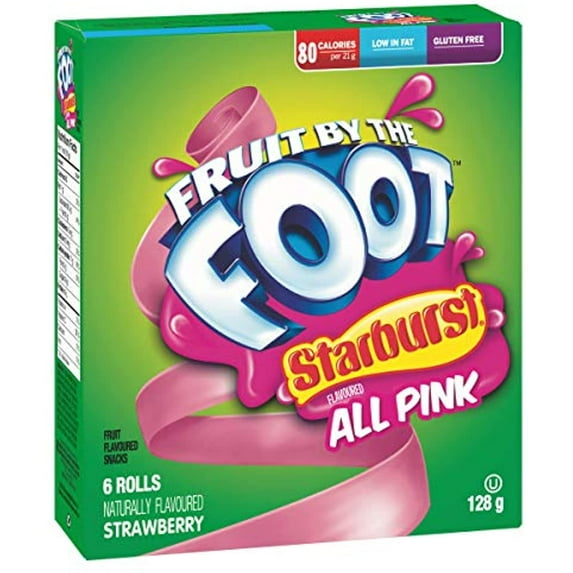 Betty Crocker, Gluten Free, Fruit By The Foot, Starburst All Pink, 6 Count, 128G/4.5Oz,(Box) (Imported From Canada)