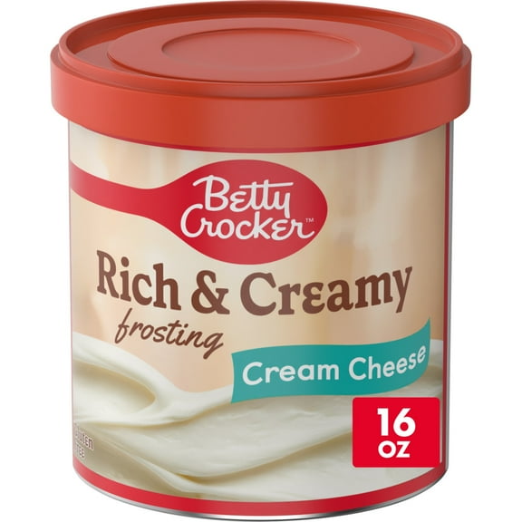 Betty Crocker Rich and Creamy Frosting, Cream Cheese, Gluten Free, Holiday Baking, 16 oz