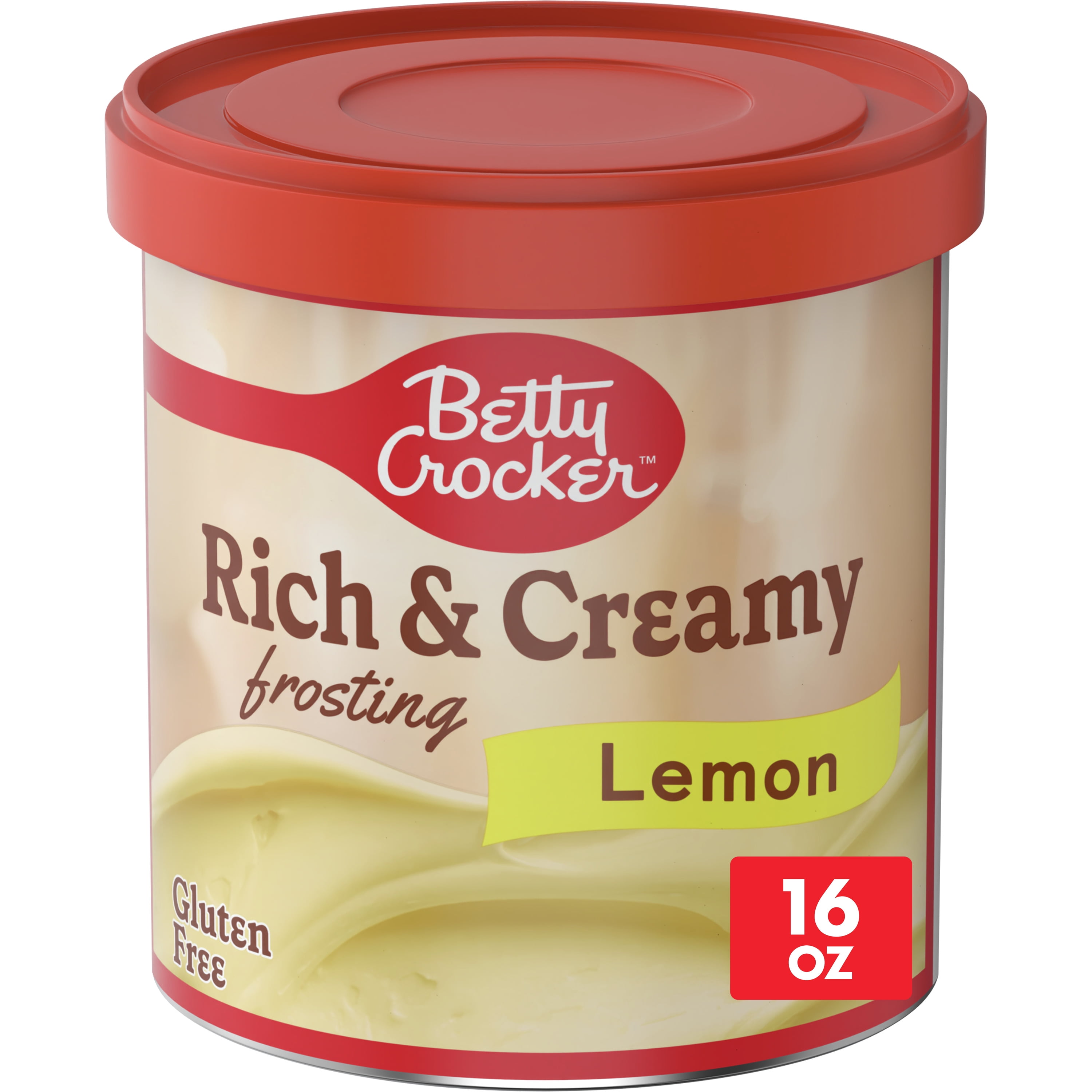 Betty Crocker Rich and Creamy Lemon Frosting, Gluten Free, 16 oz