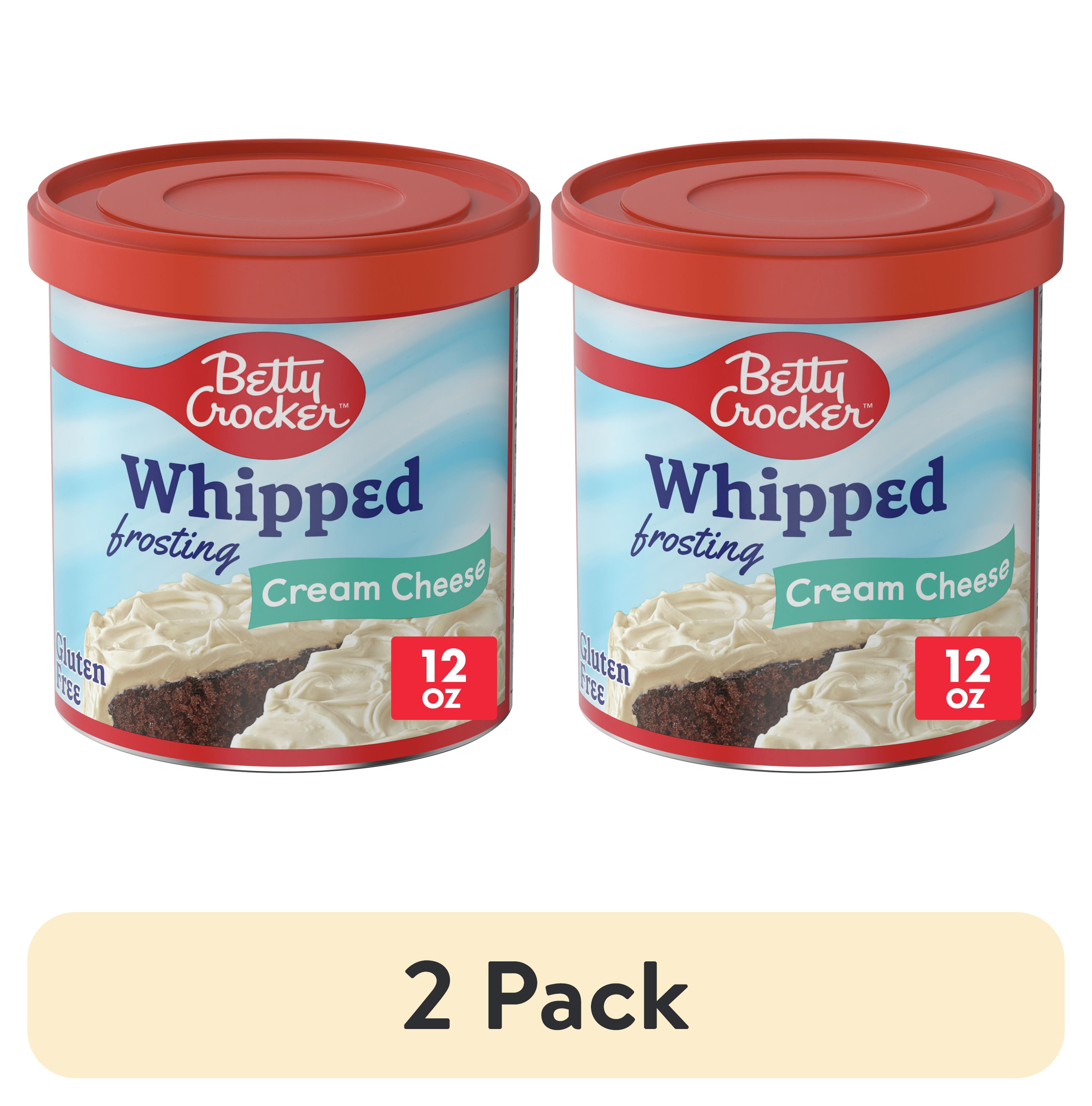 (2 pack) Betty Crocker Gluten Free Whipped Cream Cheese Frosting, 12 oz