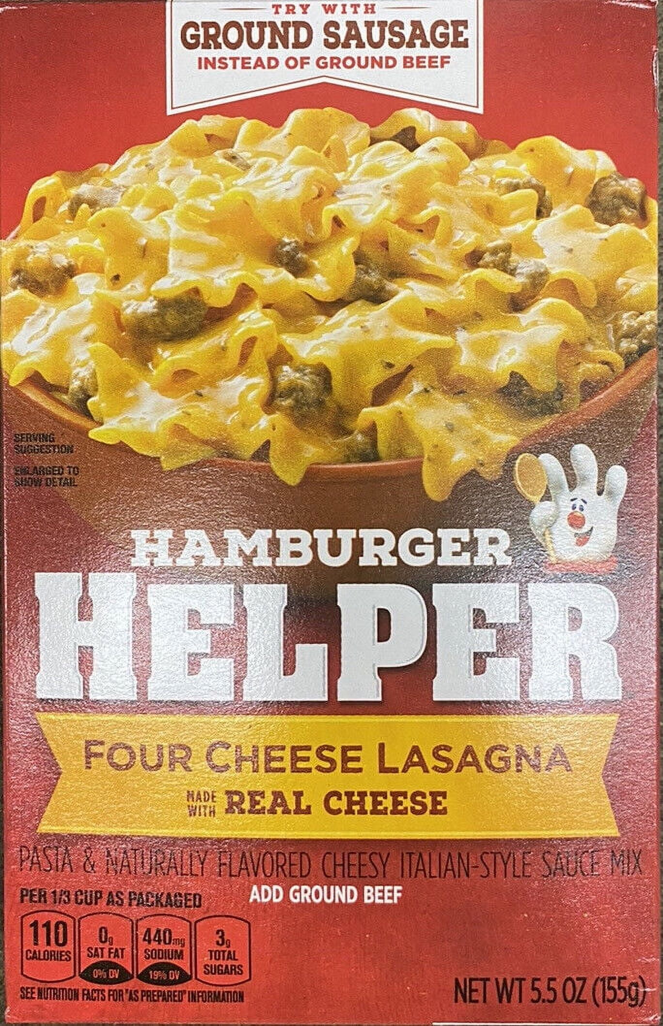 Betty Crocker Hamburger Helper 4 FOUR CHEESE LASAGNA Sauce Mix 5.5 oz