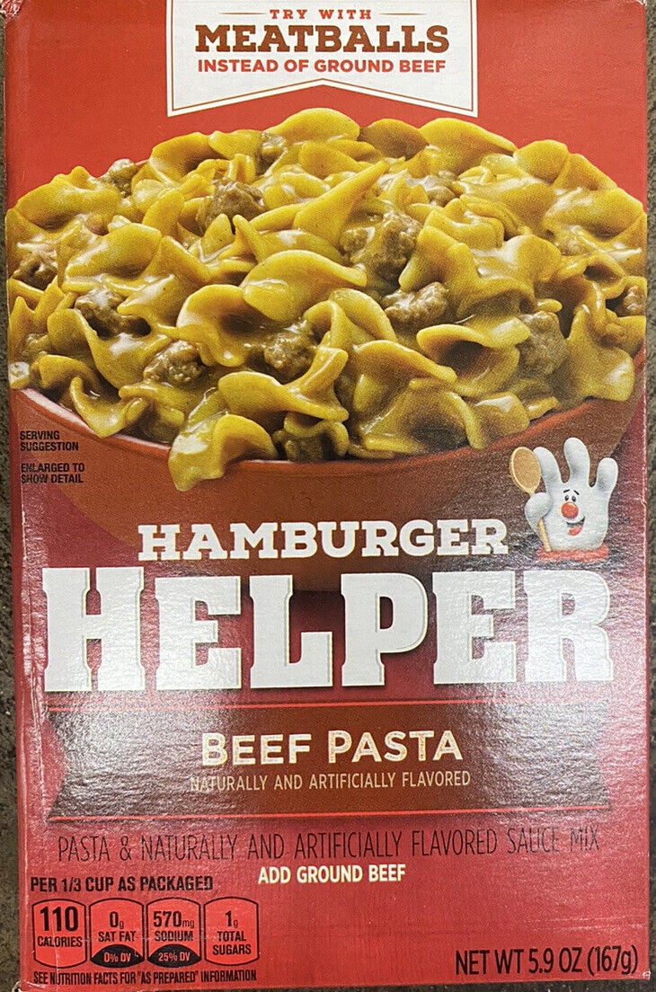 Betty Crocker Hamburger Helper BEEF PASTA Sauce Mix 5.9 oz Box FREE