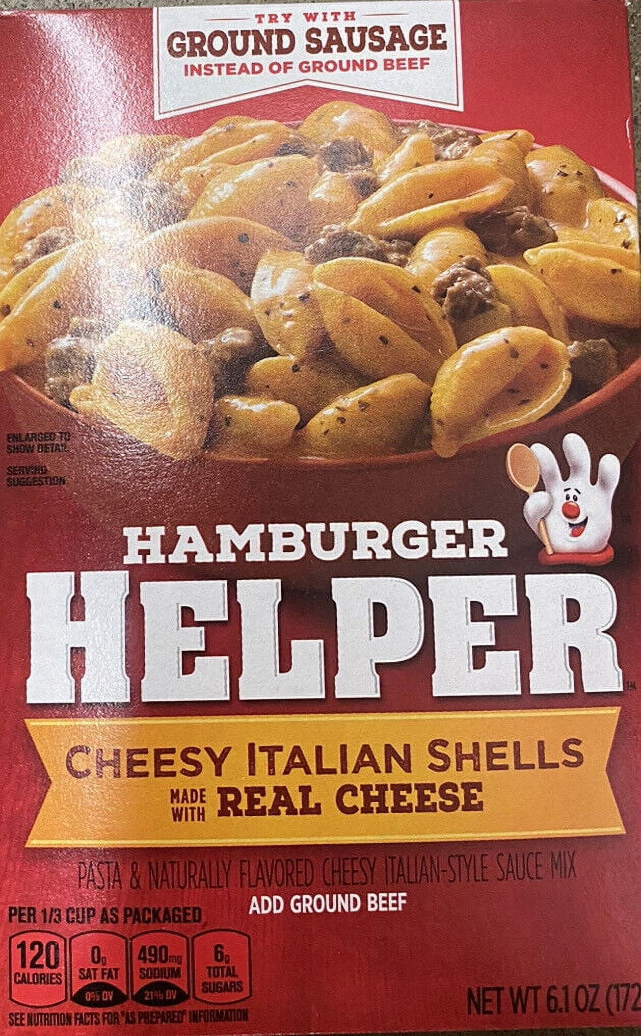 Betty Crocker Hamburger Helper CHEESY ITALIAN SHELLS Sauce Mix 6.1 oz Box