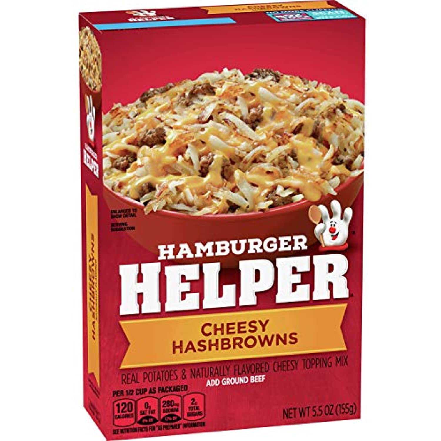 Betty Crocker Hamburger Helper, Cheesy Hashbrowns Hamburger Helper, 5.5 Oz Box (Pack Of 6