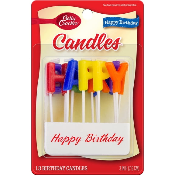 Betty Crocker Happy Birthday Candles (Pack of 16)