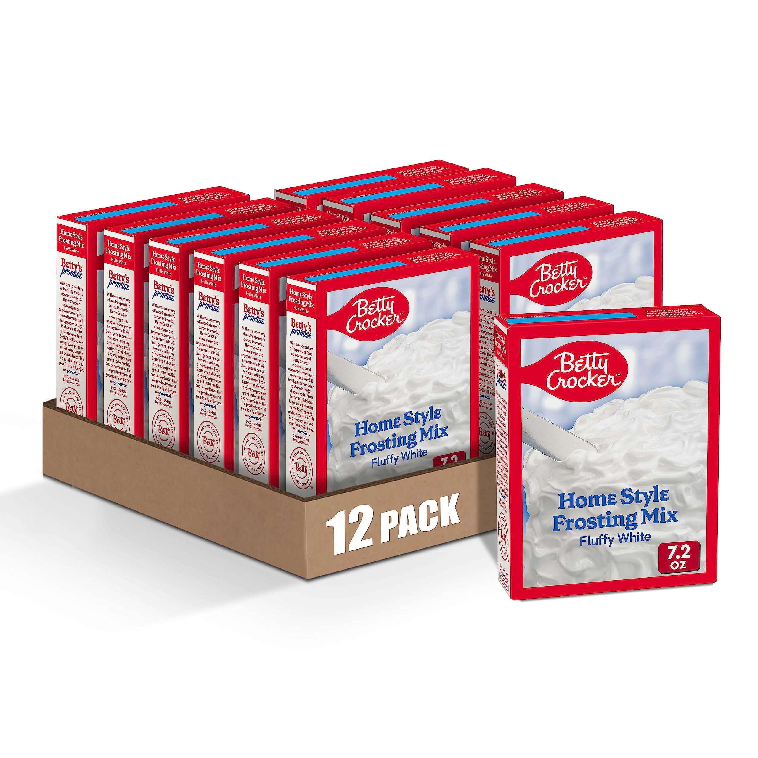 Betty Crocker Homestyle Fluffy White Frosting Mix, 7.2 Oz. (Pack Of 12