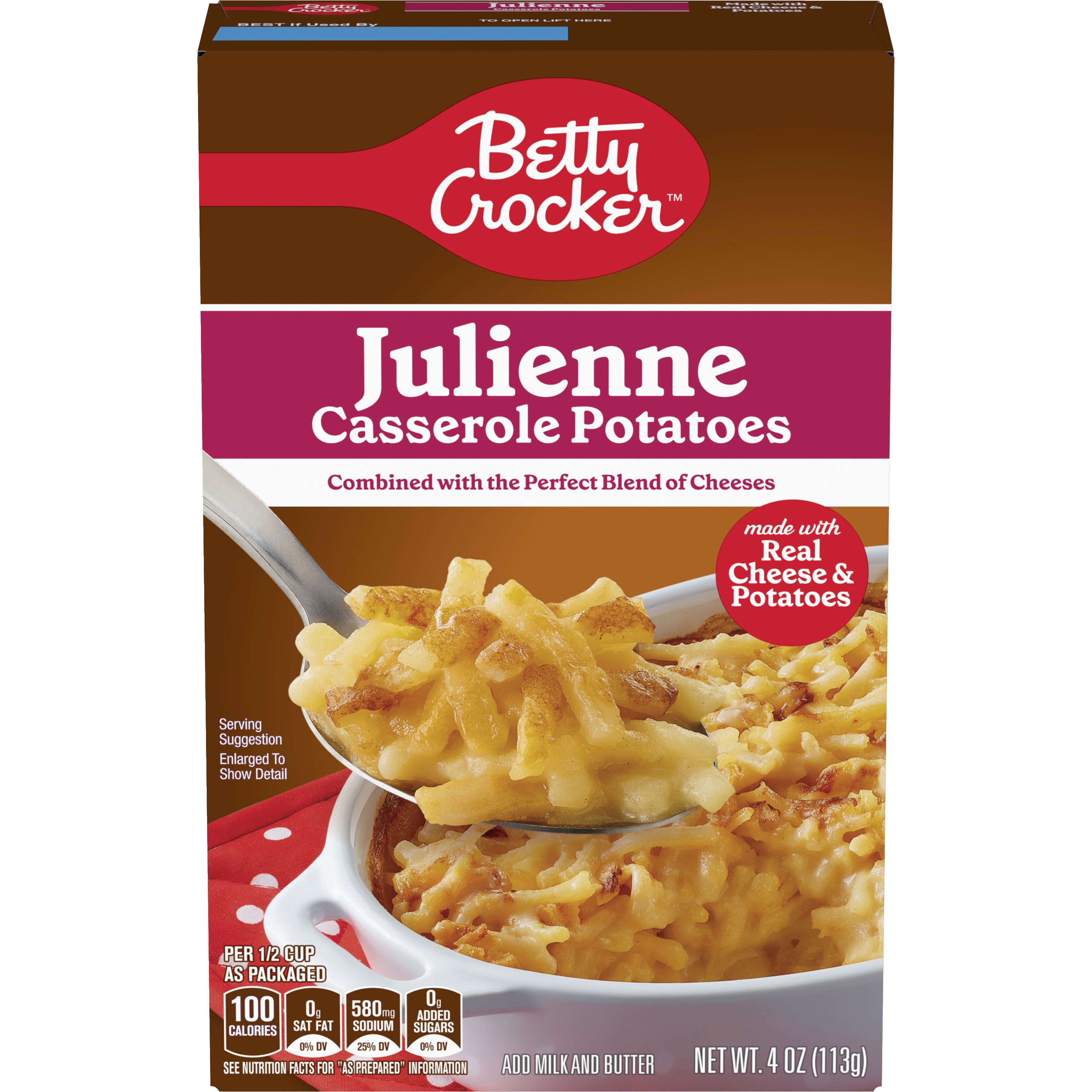 Betty Crocker Julienne Casserole Potatoes, 4 OZ - Walmart.com