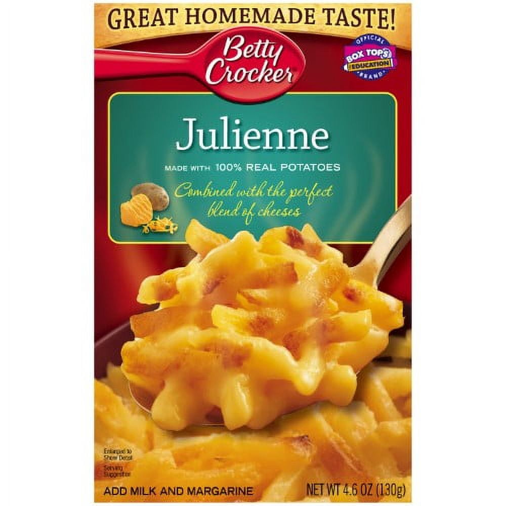 Betty Crocker Julienne Casserole Potatoes - Creamy Cheese Sauce, 4 Oz Box (Pack Of 4) | Easy Side Dish In Minutes