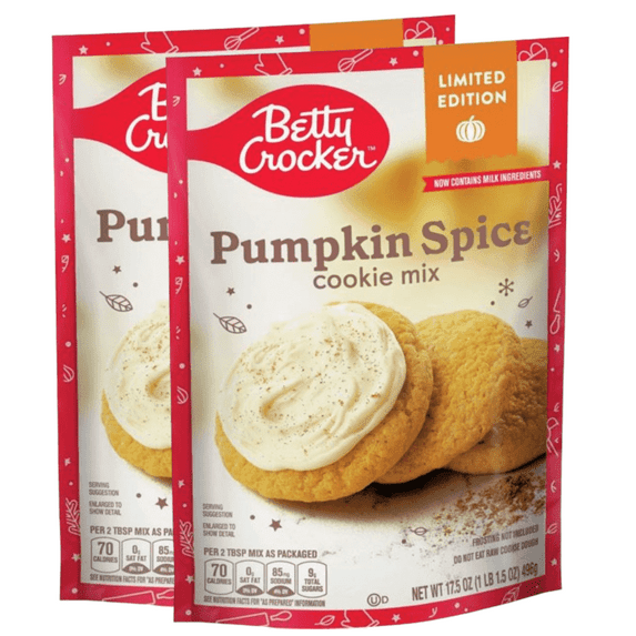 Betty Crocker Limited Edition Pumpkin Spice Easy Cookie Mix, 2 Pack, 17.5 oz