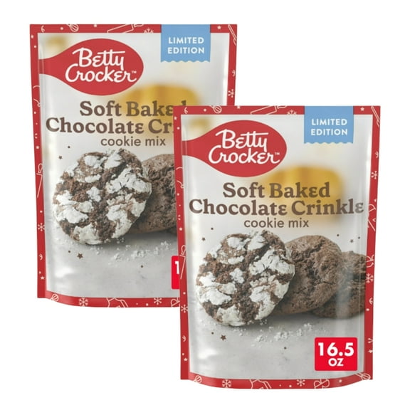 Betty Crocker Limited Edition Soft Baked Chocolate Crinkle Cookie Mix, 16.5 oz (2 pack)