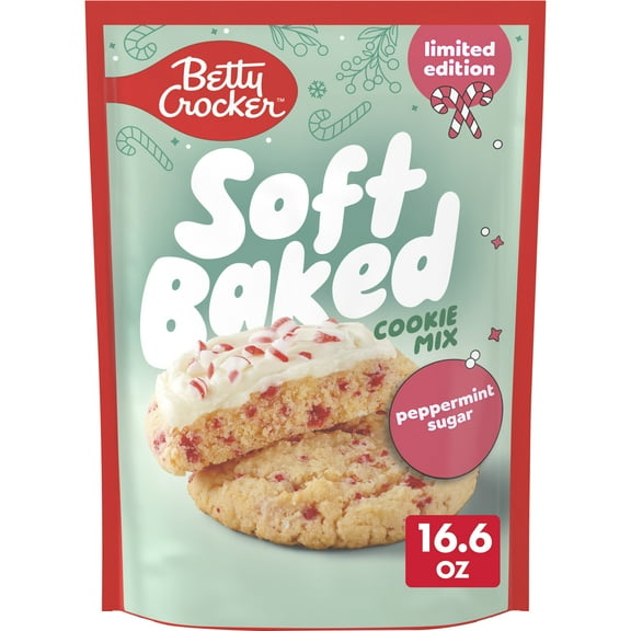 Betty Crocker Limited Edition Soft Baked Peppermint Sugar Cookie Mix, 16.6 oz