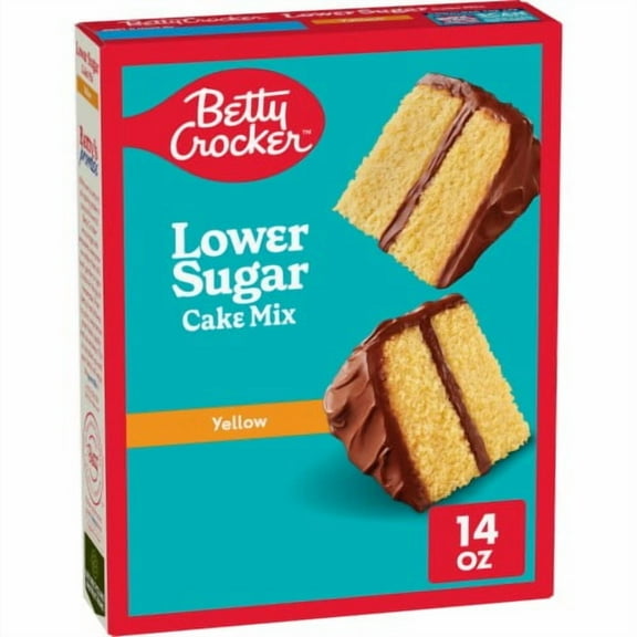 Betty Crocker Lower Sugar Yellow Cake Mix 14 oz - Pack of 2