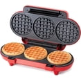 thumbnail image 1 of Betty Crocker Mini Waffle Maker, 550W Compact Kitchen Appliance, Quick & Even Heat for Home and Kitchen, Makes 4.5" Waffle, 4.9" Non-Stick Plates, Recipes Included, BC-4888R, Red, 1 of 7