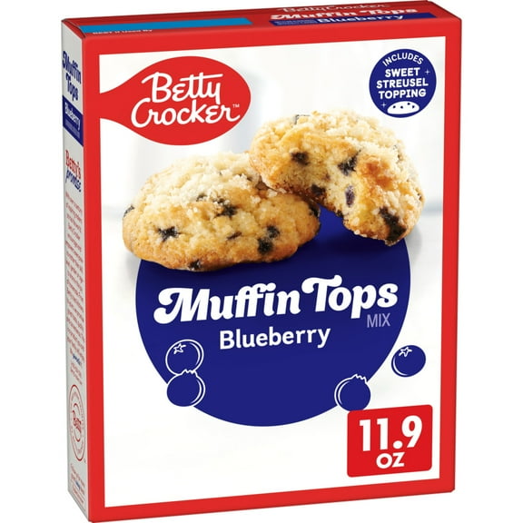 Betty Crocker Muffin Tops Mix, Blueberry, With Topping, 11.9 oz