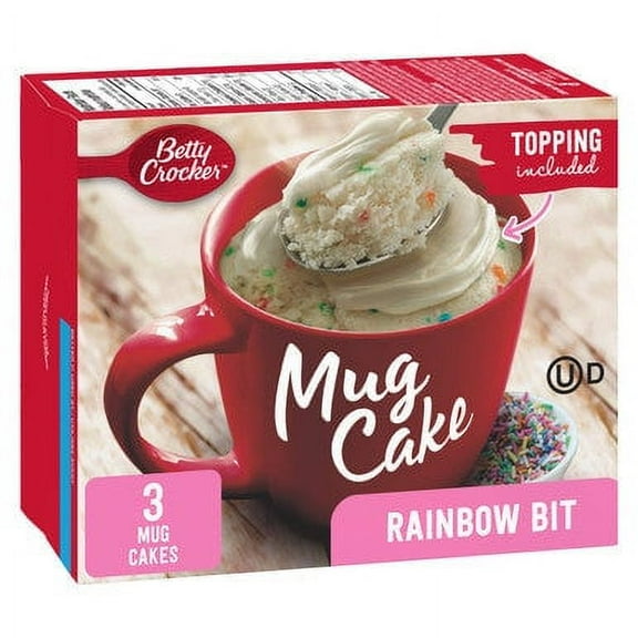 Betty Crocker Mug Cake Rainbow Bit With Vanilla Flavoured Frosting, 294 Grams Imported from Canada